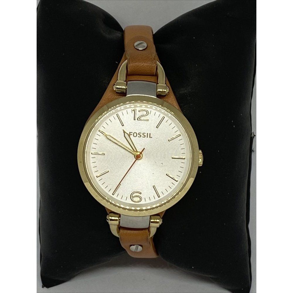 Fossil Georgia ES3565 Women Brown Leather Analog D